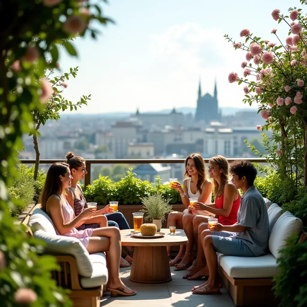 Egy bögre gőzölgő tea, mellette friss gyógynövények.