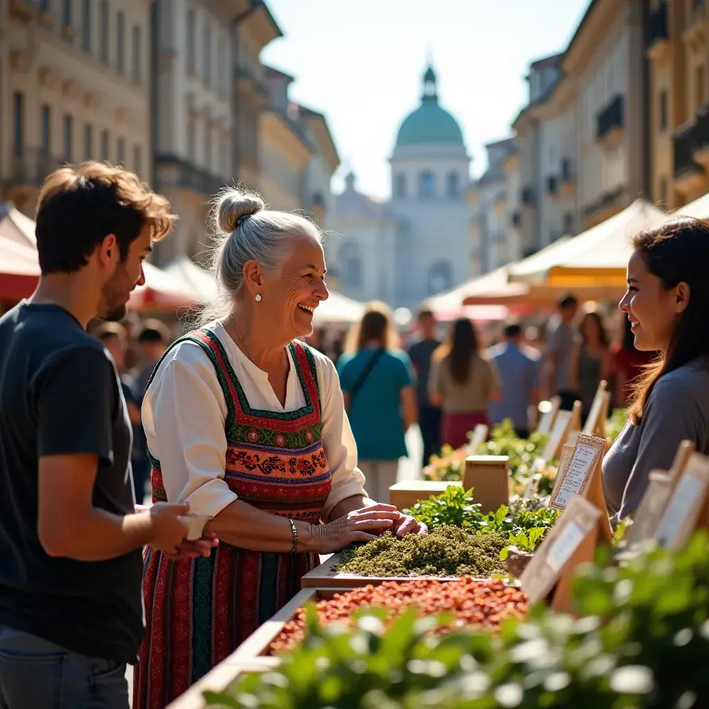 Belső kép a teafőzés folyamatáról, gyógynövényekkel.