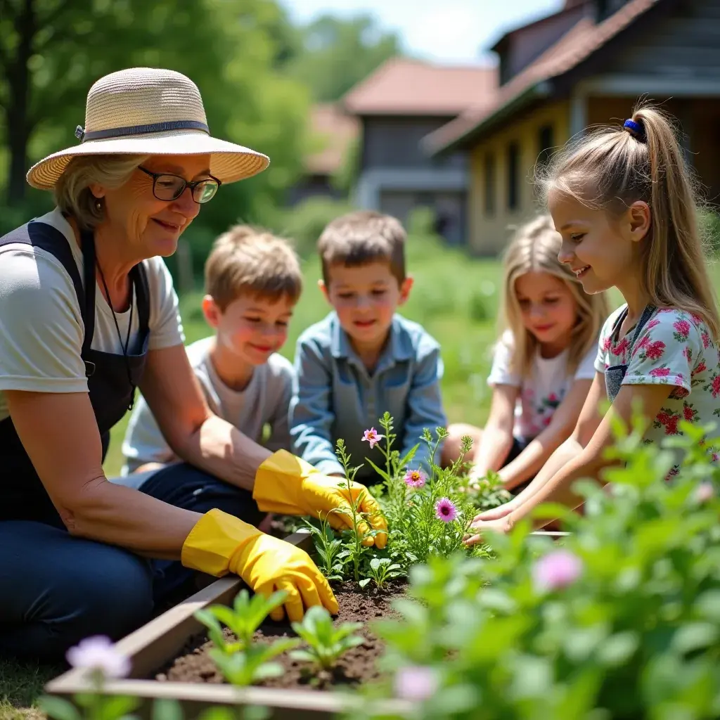 Gyógynövénykert, ahol a tea összetevői termesztve vannak.