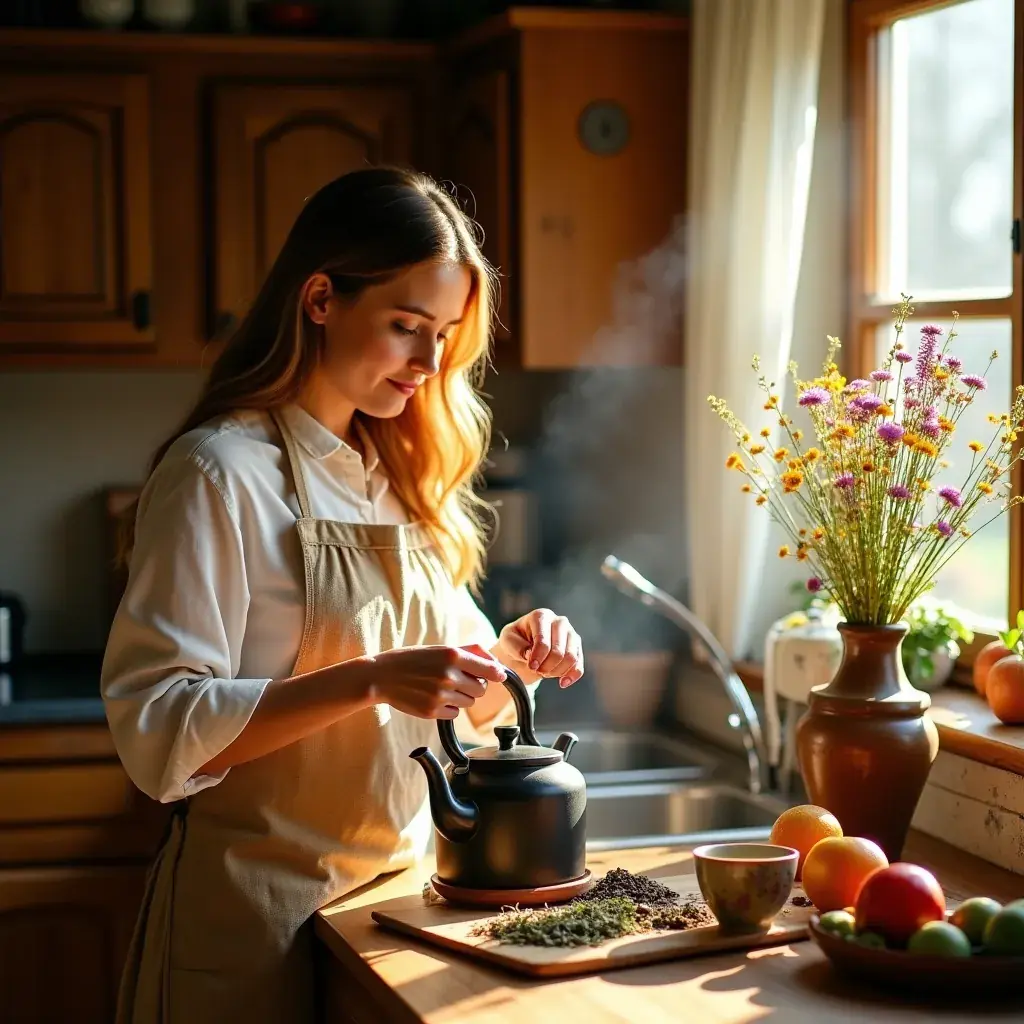 Család, akik együtt fogyasztják a vérkeringést támogató teát.